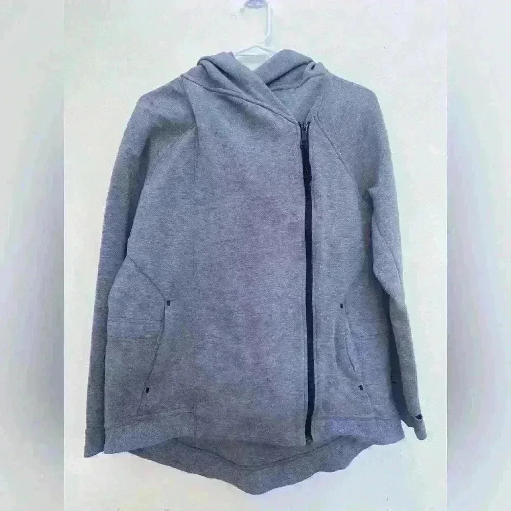 Y2K 1999 Nike tech sweatshirt women’s gray size medium asymmetrical zipper